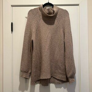 Aerie Wool Blend Knit Mock Neck Oversized Sweater Sz Medium